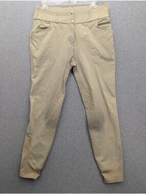 Hadley Riding Breeches Womens 30L Beige Knee Grip Ankle Stretch Horse SmartPak